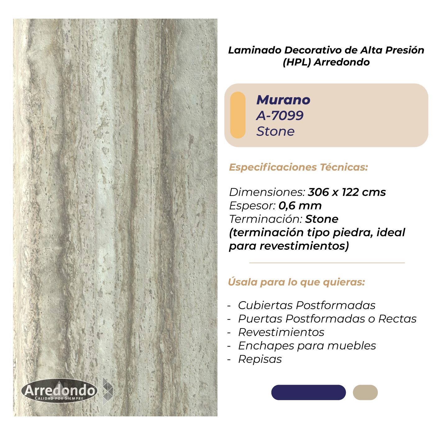 Murano A-7099 Stone